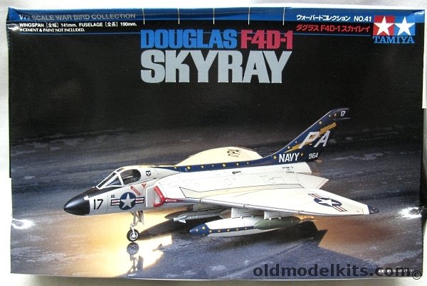 Tamiya 1/48 Douglas F4D-1 Skyray - US Navy VF(AW)-3 / Marines MVF(AW)-114 / VMF(AW)-115 - (F4D1), 60741-900 plastic model kit